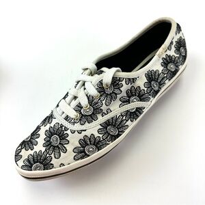 Keds x Kate Spade embroidered flower lace up sneakers Size
